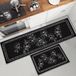 Bol Tapis de cuisine lavables, set de 2 pièces, absorbant l'eau et l'huile, pour cuisine, buanderie, salon (fleurs, 40 x 120 cm + 40 x 60 cm)