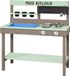 Swing King Mud Speelkeuken Met Water- Zandbakje Hout Grijs/groen