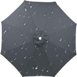 Merkloos Parasol Vervangende Luifel - Rechthoekig - Grijs - Polyester