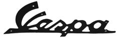 RMS Emblem Schriftzug noir pour Vespa Classic 125 VNA1-2 1957-1959, VNB2T