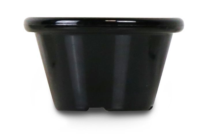HENDI Set of 12 Black Ramekins - 0.045L - Dishwasher Safe - ⌀60x(H)35mm