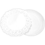 ALGON Wegwerpdienblad 4/U voor het serveren van levensmiddelen, rond wegwerppablet, 16 cm, ideaal voor feestjes, evenementen en catering, met robuust en praktisch design