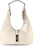 GUESS Brooke Hobo Schoudertas Cream White