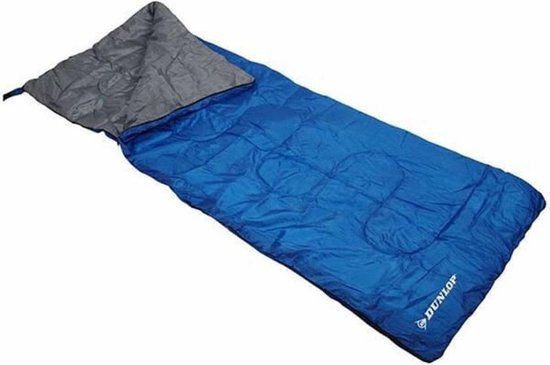 Dunlop Slaapzak 190x75cm - Blauw - 2 Seizoenen - Dekenmodel