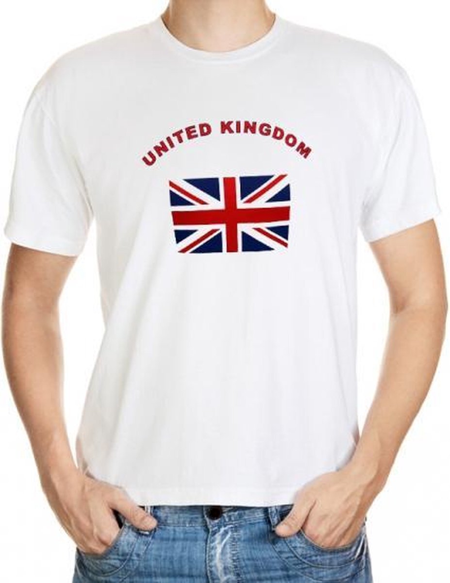 Shoppartners Wit t-shirt United Kingdom voor heren S