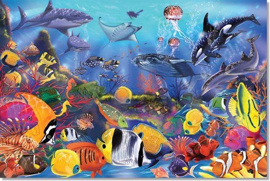 Melissa & Doug Underwater Puzzel - 48 Stukjes - Blauw