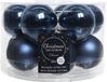 Ksd Decoris Kerstballen Glas Mix Glanzend Mat Nachtblauw 5cm 3 Stuks