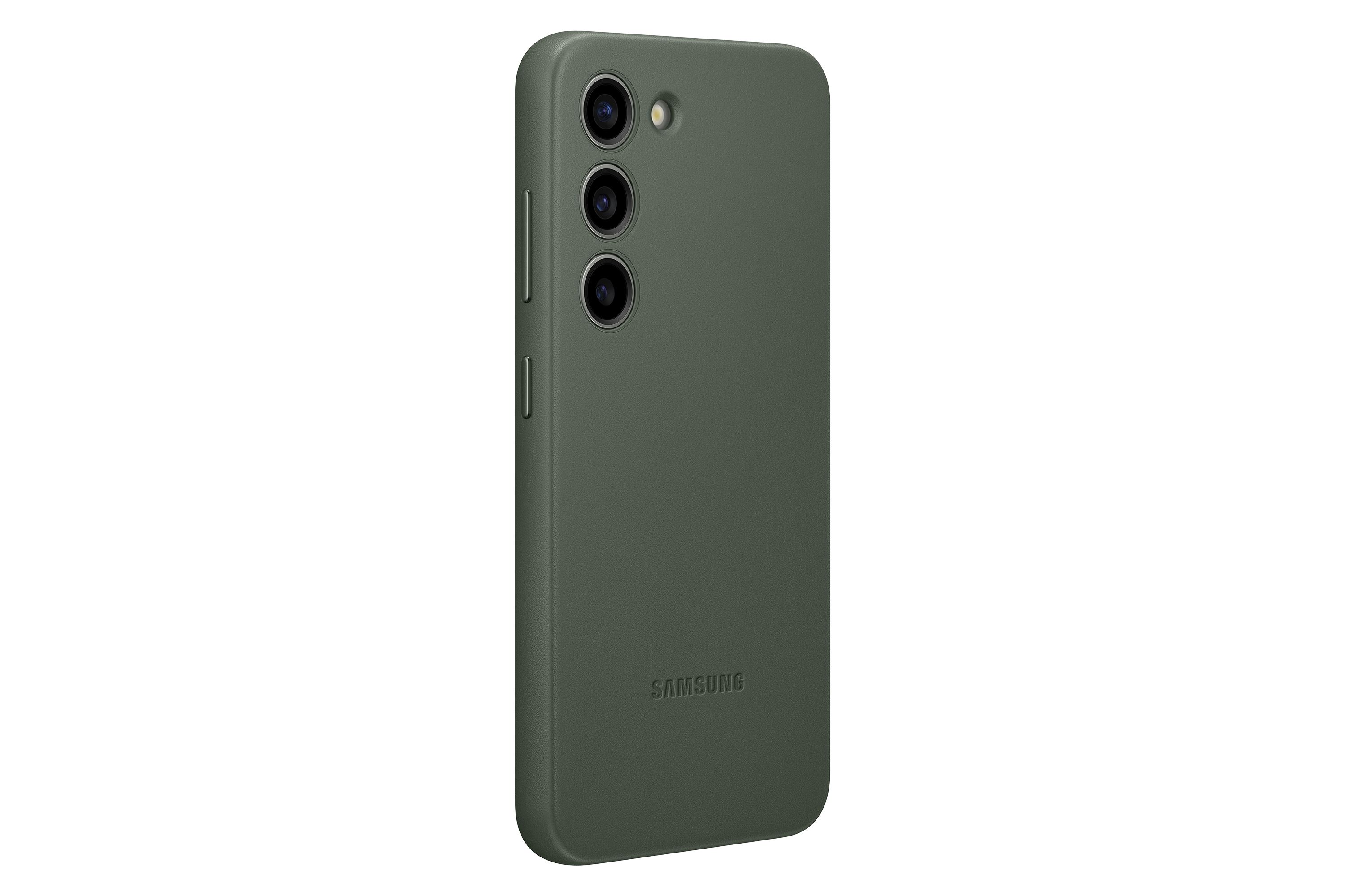 Samsung Galaxy S23 Leather Cover - Green