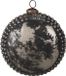 Clayre & Eef Kerstbal Ø 15x6x15 cm Zwart Grijs Glas Kerstboomversiering