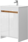 Vicco Badkamermeubelset Lemgo, Wit Hoogglans, 2-delig
