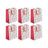 Eurowrap - 32472-2Cpack - Set van 6 Kinder Cadeauzakken - Groot Formaat 26,5x14x33cm - Auto's