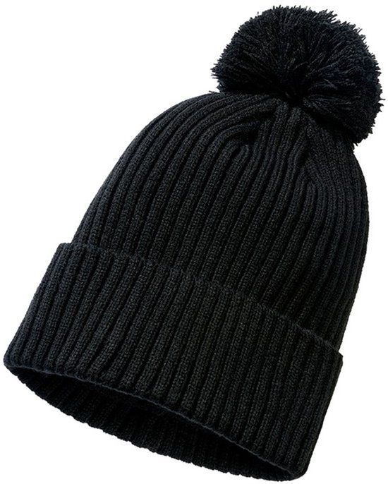 Brandit Bommelmütze Unisex Beanie - zwart