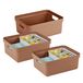 Sunware opbergbox Sigma - 3x - kunststof - 24 liter - terra - 45 x 35 x 18 cm