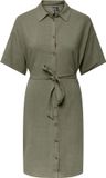 PIECES - PCVINSTY SS LINEN SHIRT DRESS NOOS BC - Dames - Mini jurken