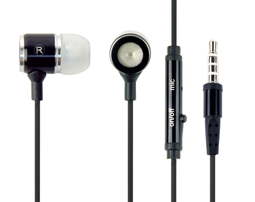 Gembird MHS-EP-001 In-ear Headset - Zwart, Wit
