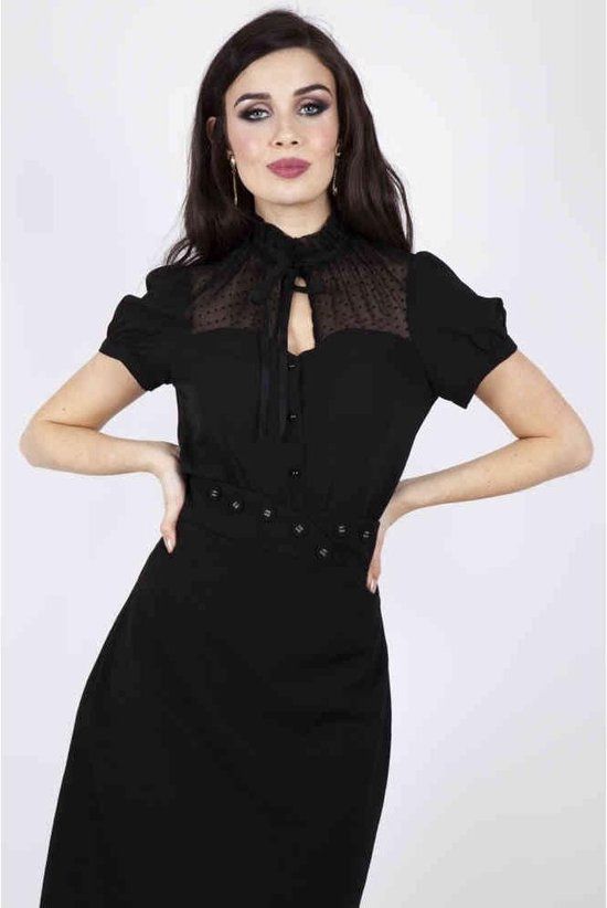 Voodoo Vixen Acid Doll Coalette Dames Blouse - Zwart - L