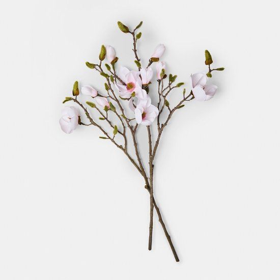 Loberon Decoratieve bloem set van 2 Aurélines lichtroze