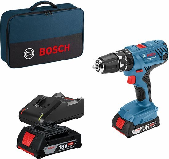 Bosch GSB 18V-21 accu schroefklopboormachine 18V Li-ion 2x 2,0Ah