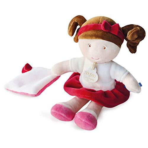 Doudou et Compagnie DC3680 pluche pop met schommel, 21 cm, rood