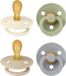 BIBS Colour Fopspeen - 6-18 mdn - 4-pack - Symmetrisch - Ivory/Sage/Vanilla/Cloud