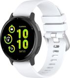 Strap-it Siliconen classic bandje geschikt voor Garmin Venu / Venu SQ / SQ 2 / Venu 2 Plus / Vivoactive 3 / Vivoactive 5 / Vivomove (HR - Style - Luxe - Sport) / Forerunner 245 / 645 - wit