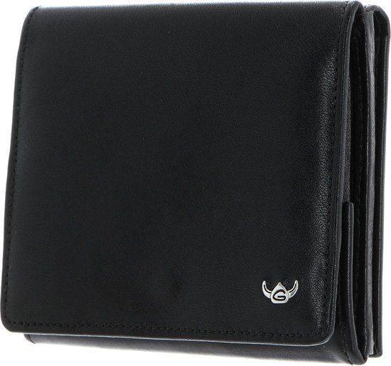 Golden Head Leren portemonnee weense doos Colorado RFID Protect Wiener Schachtel 1183 Schwarz zwart