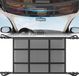 Famanu – Filet de rangement de voiture double couche avec fermeture éclair (80 x 55 cm), organisateur de toit et d'intérieur élastique