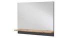 BRISTOL Miroir mural chêne artisanal anthracite 80 x 63 cm