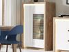 LIVOCO commode 2 portes chêne ribbec/blanc