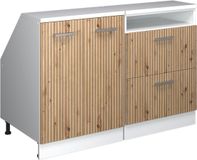 Vicco R-Line Keukenkast voor schuine wand – 120 cm Set van 2 kastrompen 60 cm diepte Artisanaal eiken
