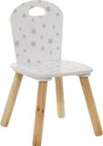 Atmosphera for kids Kinderstoeltje - Wit met motief - Hout - 49.5 cm