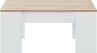CaliCosy Table basse avec plateau relevable Alida Blanc MDF 100 cm