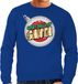 Shoppartners Bv pull de Noël / pull - Great balls of Santa bleu pour hommes - vêtements de Noël / tenue de Noël L
