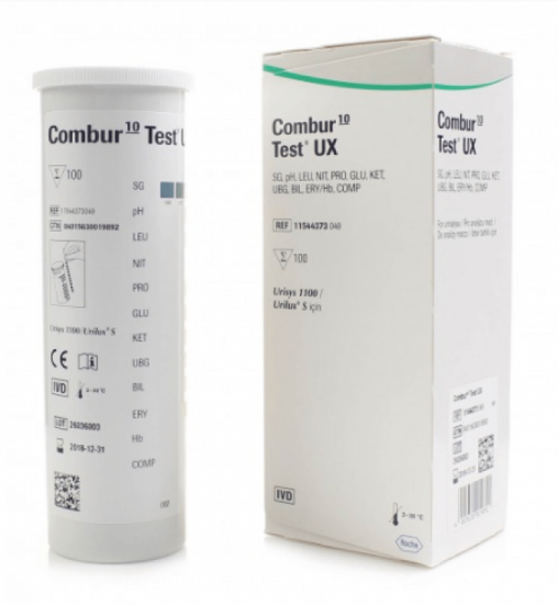 Roche Combur 10ux urine test 100 Strips - 7613336171028