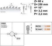 CMT Platenzaag Cirkel zaagblad Zagen 1 Stuk(s)