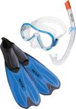 Seac | snorkelset | Set Tris Spinta | transparant silicone | Lichtblauw | maat 44/45