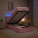 Maison Exclusive Lit Ottoman exclusif, avec matelas et éclairage LED rose, dimensions 90 x 190 cm, revêtement en velours