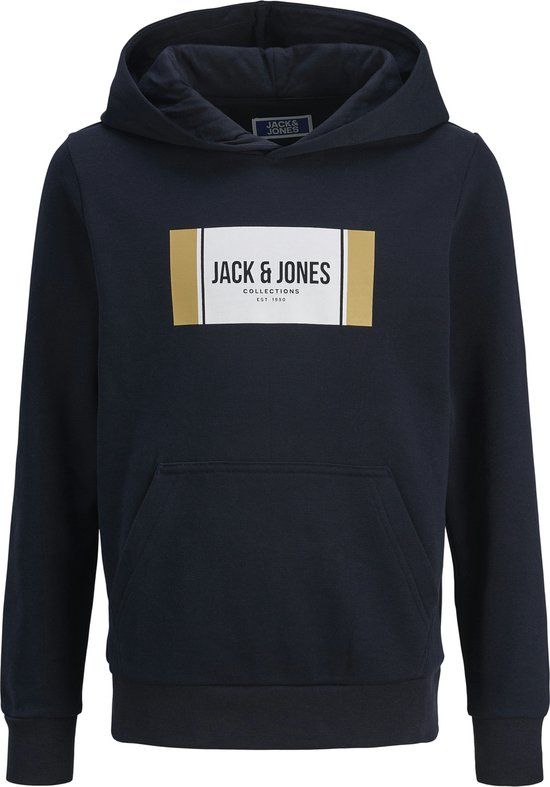 JACK&JONES JJHAYATO SWEAT HOOD JNR Jongens Sweater Katoen/Polyester Lange mouw Sky Captain Maat 128