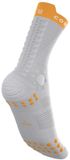 Compressport Pro Racing Socks v4.0 Trail - Trailrunsokken - Hardloopsokken - Unisex - Maat 39-41 - Grijs Violet/Abrikoos