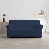 Italian Bed Linen Pretty, bi-elastische bankovertrek, donkerblauw, 2-zits