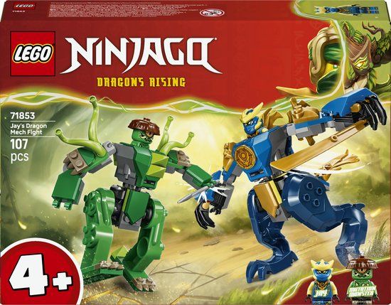 LEGO NINJAGO Jay's Drakenmechastrijd Speelgoedmecha - Speelset met 2 Minifiguren - 71853