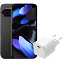 Google Pixel 9 128GB Zwart 5G + BlueBuilt Oplader 30W Wit