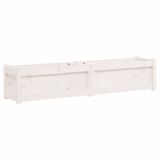 VidaXL Plantenbak 150x31x31 cm massief grenenhout wit