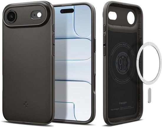 Spigen Thin Fit MagFit Hoesje Geschikt voor Apple iPhone Air - Back Cover Compatibel met MagSafe - Gunmetal
