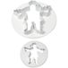 PME FC563 Kerstman-uitsteker, klein en groot formaat, kunststof, wit, 13 x 13 x 1,5 cm