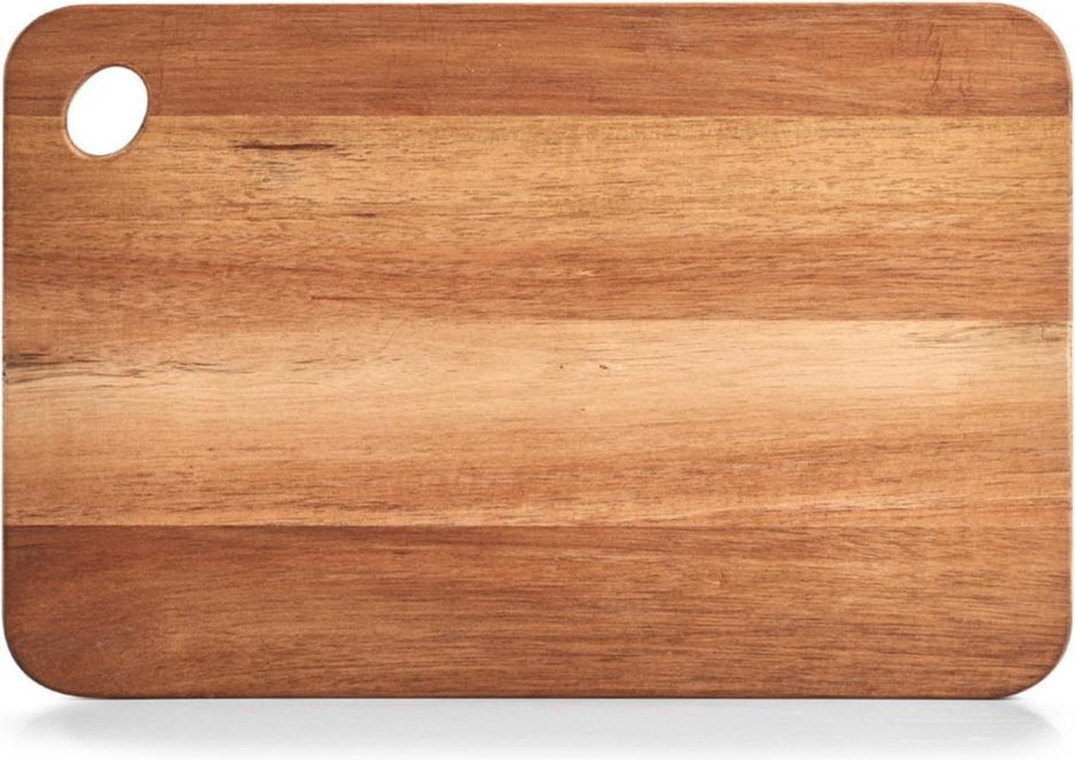 ZELLER 1x Rechthoekige acacia houten snijplanken 41 cm - - Keukenbenodigdheden - Kookbenodigdheden - Snijplanken/serveerplanken - Houten serveerborden - Snijplanken van hout