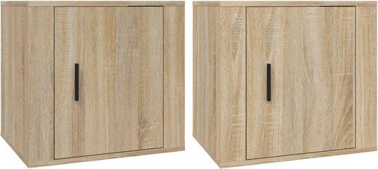 vidaXL Nachtkastjes 2 st 50x39x47 cm Sonoma eikenkleurig