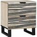 Icecat Table de chevet avec tiroir-table de nuit-table de chevet blanc et noir 40 x 33 x 46 cm 514020