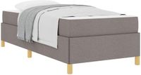 vidaXL Bedframe Taupe Stof 90 x 200 cm