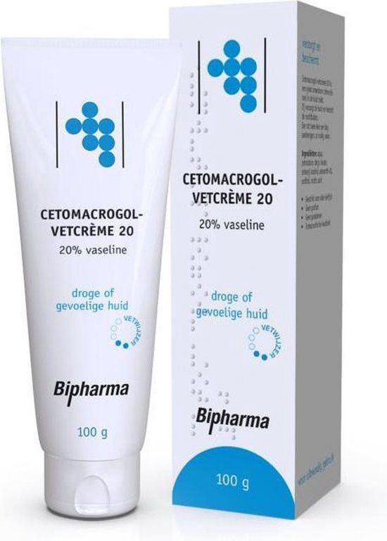 Bipharma Cetomacrogol Vetcreme 20 - 100G - Droge huid - Unisex